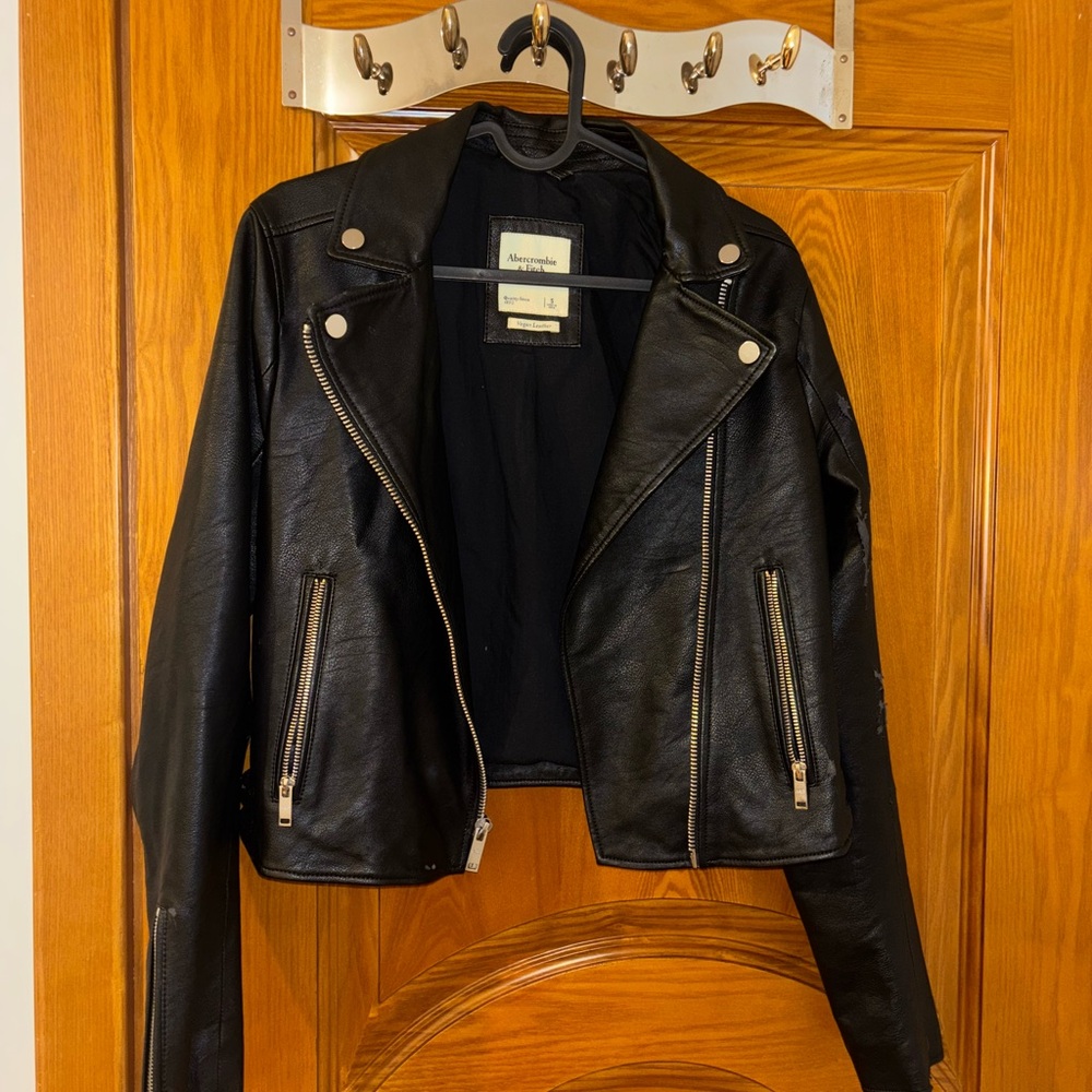 Abercrombie Vegan Leather Moto Jacket